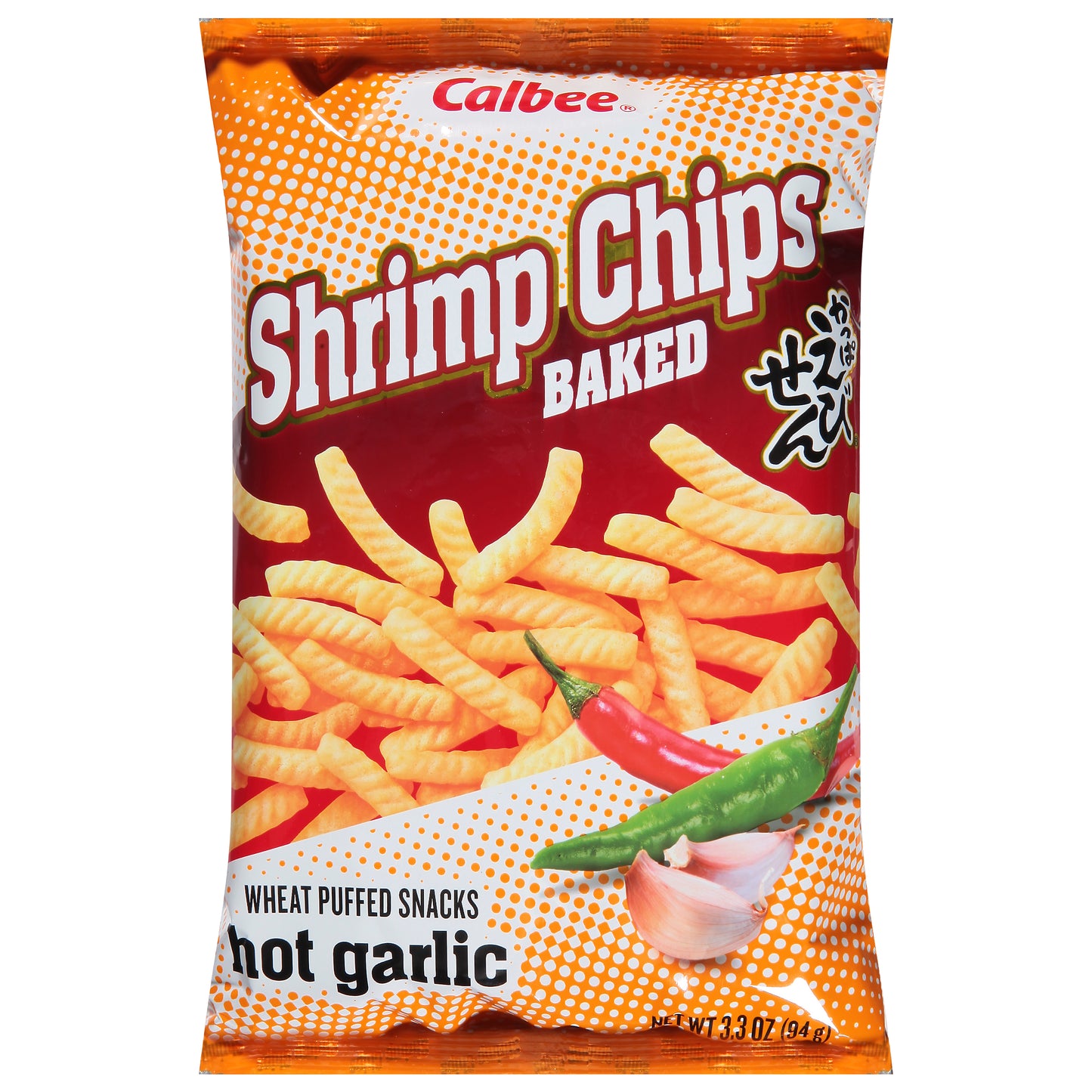 Calbee Baked Hot Garlic Shrimp Chips 3.3 oz