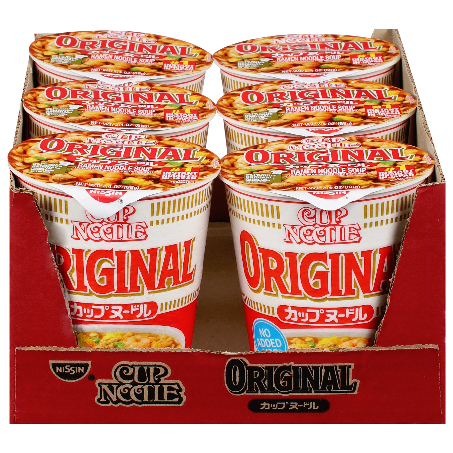 Nissin Cup Noodle Original Noodles 6 - 2.4 oz Cups