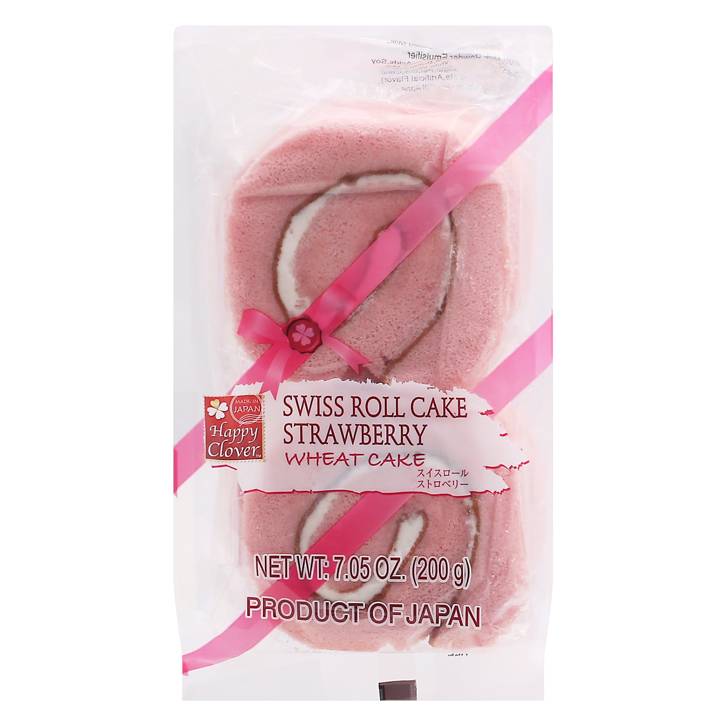 Happy Clover Strawberry Swiss Roll Cake 7.05 oz