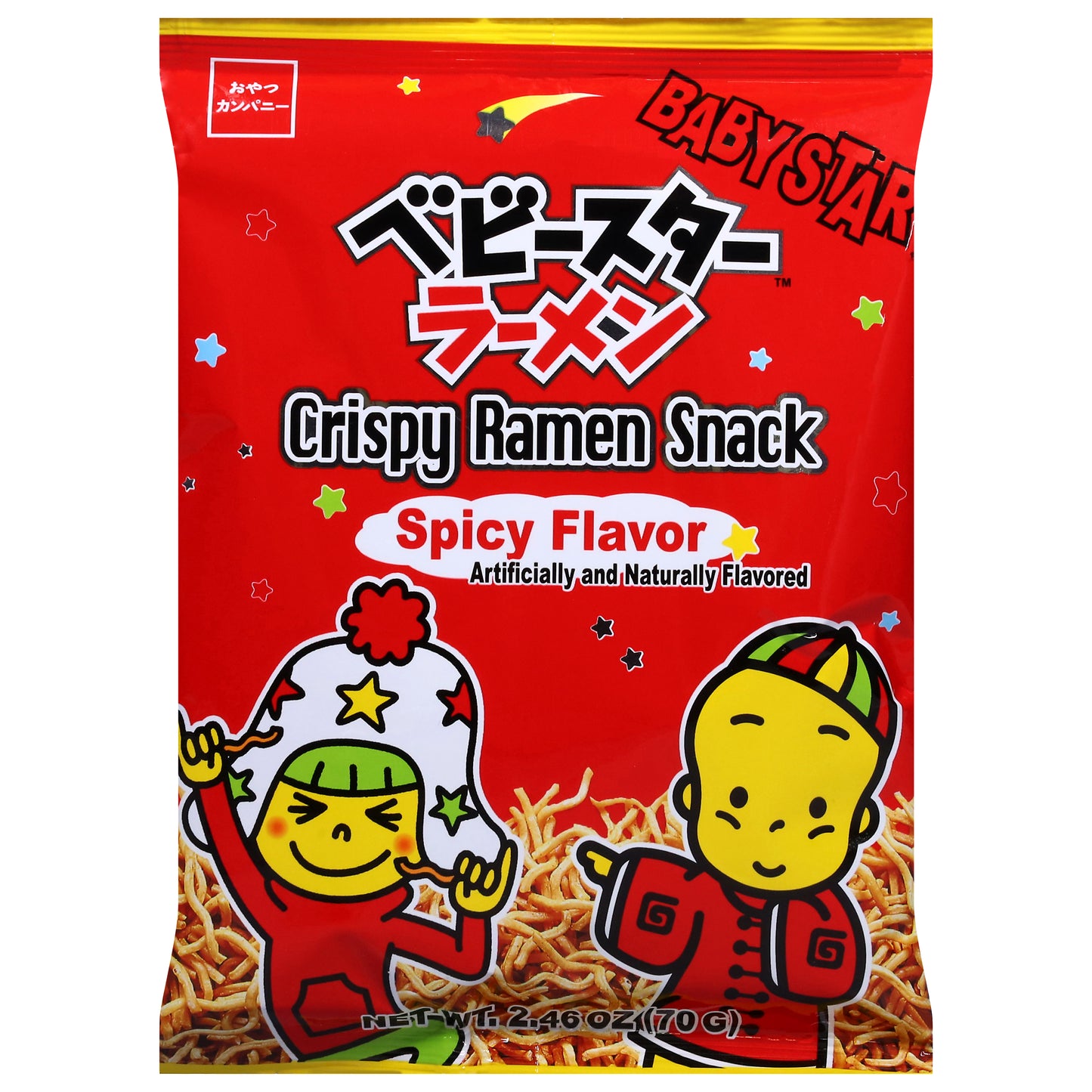 Baby Star Spicy Flavor Crispy Ramen Snack 2.46 oz
