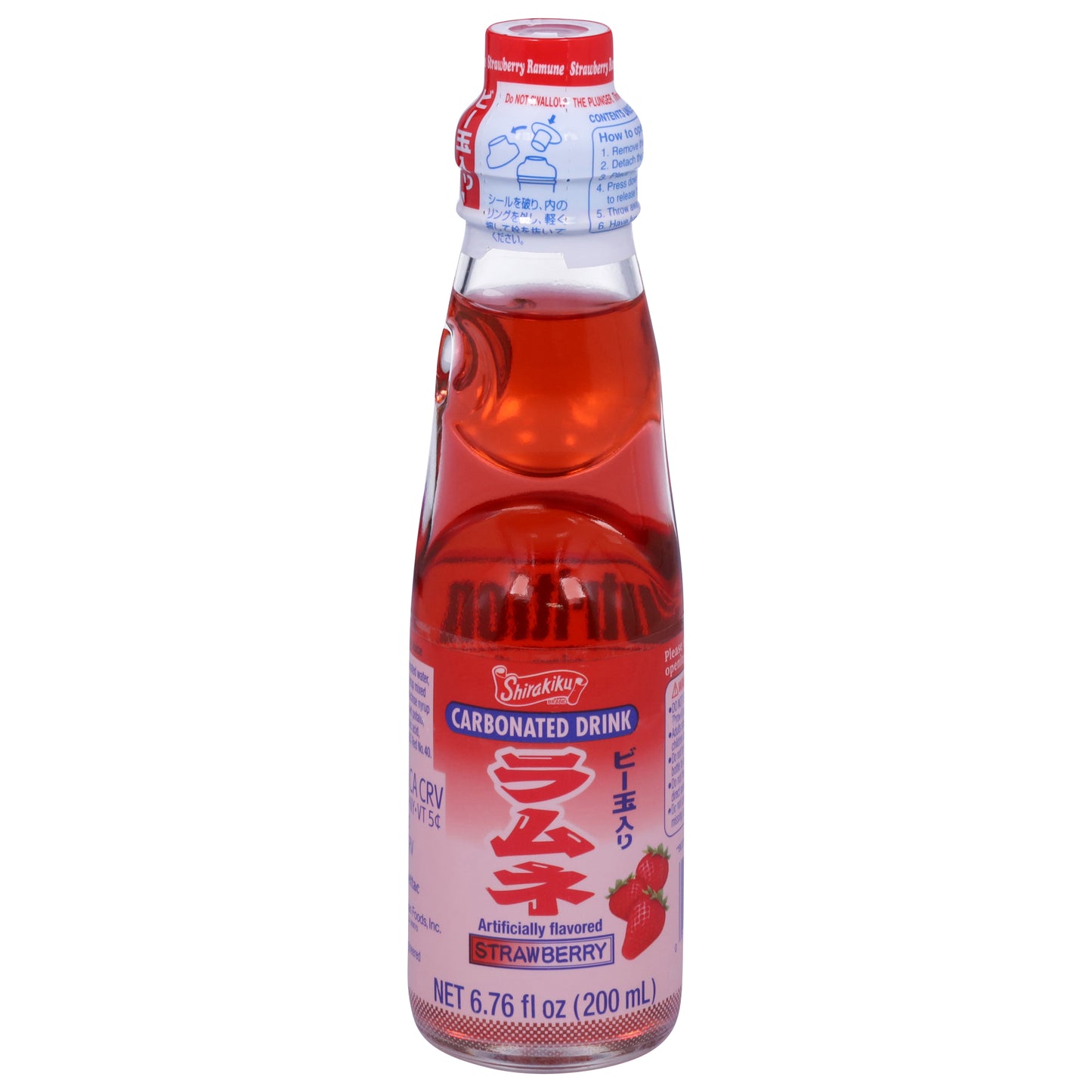 Shirakiku Strawberry Carbonated Drink 6.76 fl oz