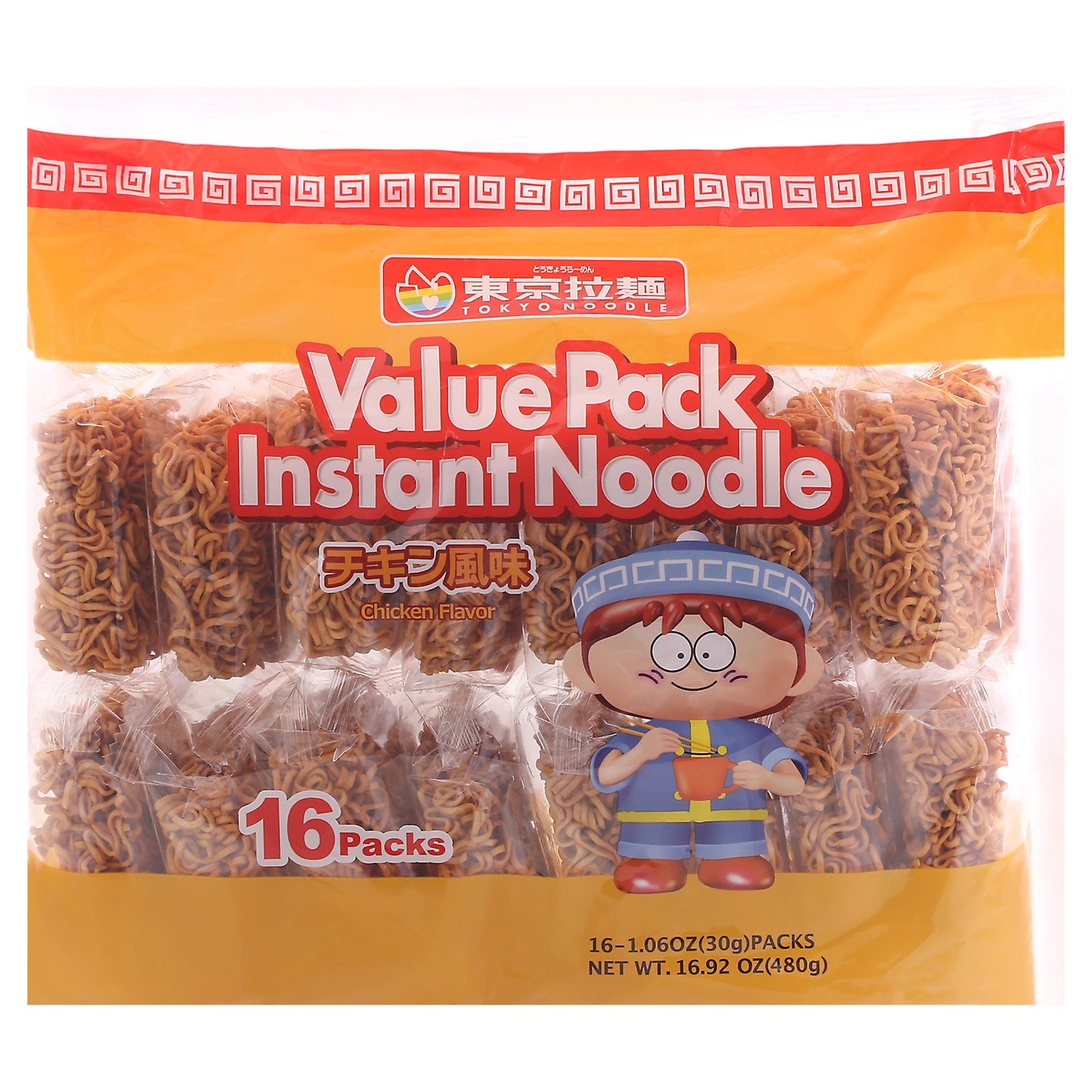 Tokyo Noodle Chicken Flavor Instant Noodle 16-1.06 oz Packs