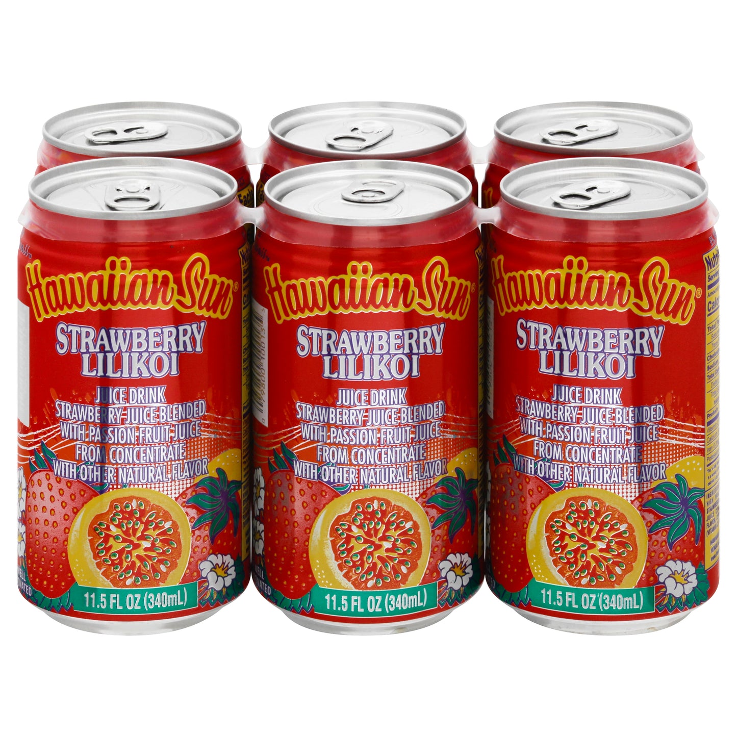 Hawaiian Sun Strawberry Lilikoi Juice Drink 6 ea