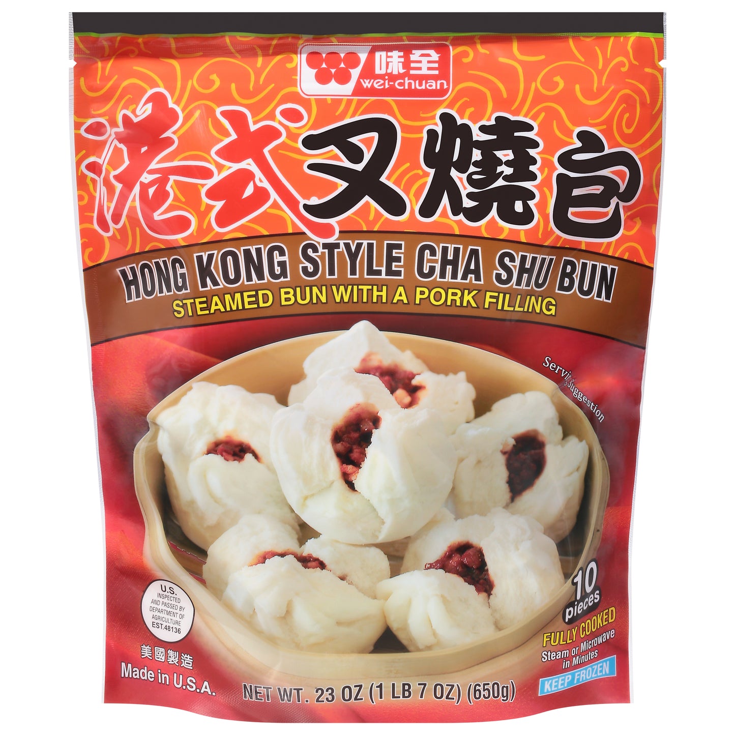 Wei-Chuan Hong Kong Style Cha Shu Bun 10 ea