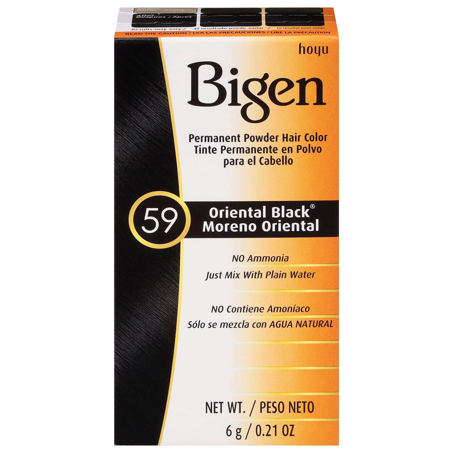 Bigen Oriental Black 59 Permanent Powder Hair Color 0.21 oz