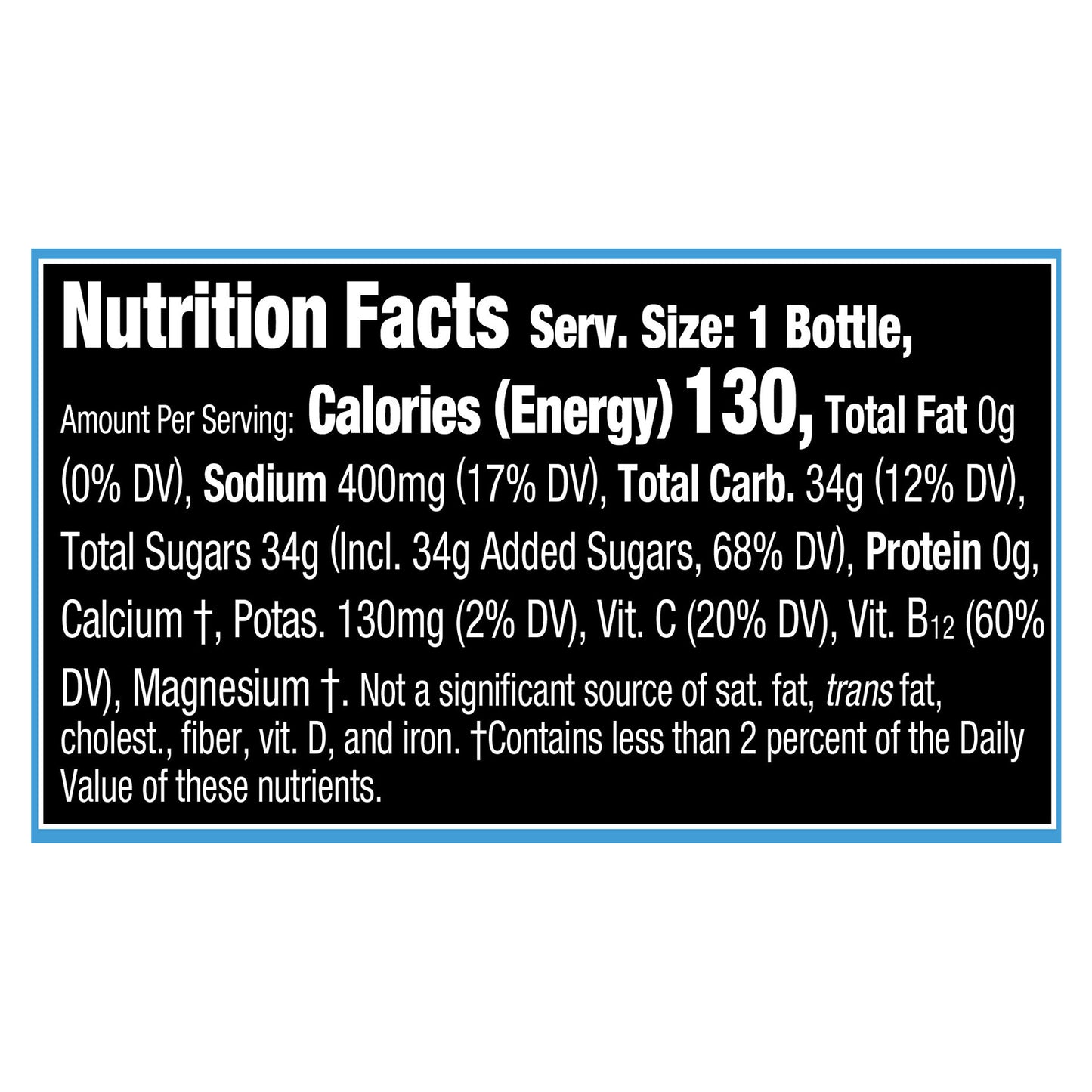 POWERADE Mountain Berry Blast Sports Drink, 20 fl oz (Pack of 8)
