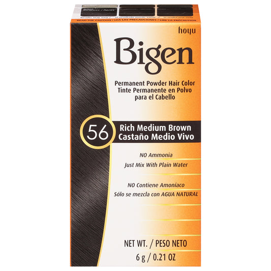 Bigen Rich Medium Brown 56 Permanent Powder Hair Color 0.21 oz