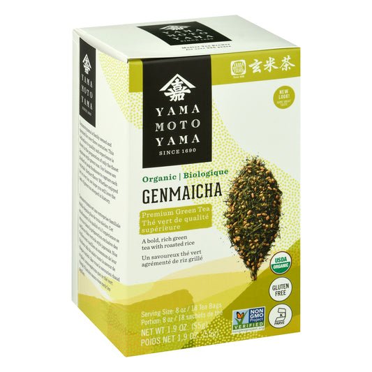 Yama Moto Yama Organic Tea Bags Premium Genmaicha Green Tea 18 ea