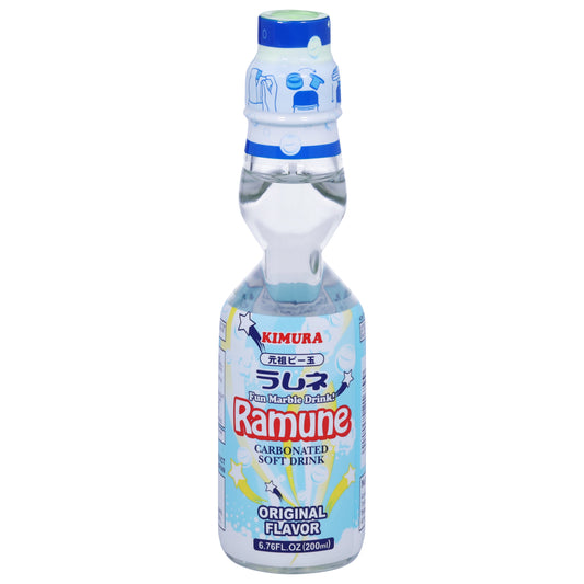 Kimura Carbonated Ramune Original Flavor Soft Drink 6.76 fl oz