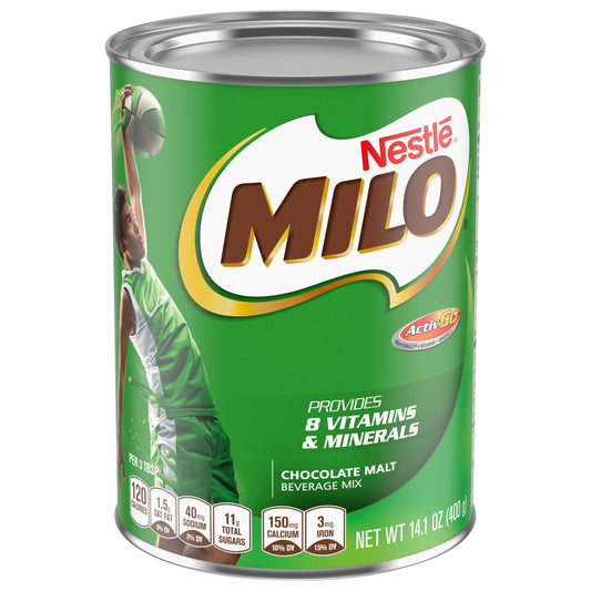 Milo Chocolate Malt Beverage Mix, 14.1oz. (400g) Can