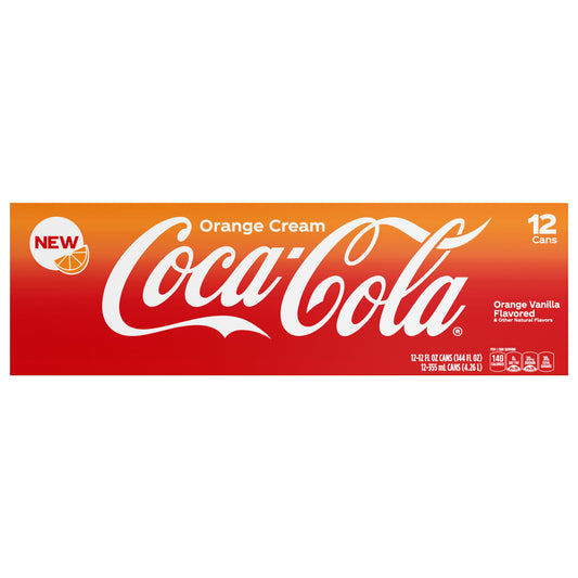 Coca-Cola Orange Cream Fridge Pack Cans, 12 fl oz, 12 Pack