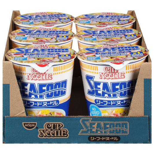 Nissin Seafood Cup Noodles 6 - 2.68 oz Cups