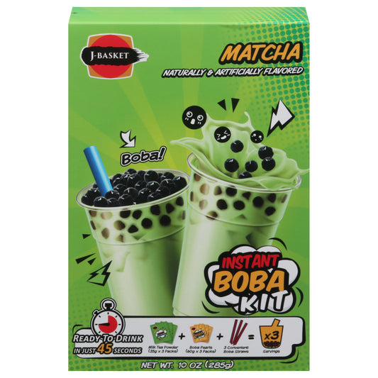J-Basket Instant Matcha Boba Kit 1 ea