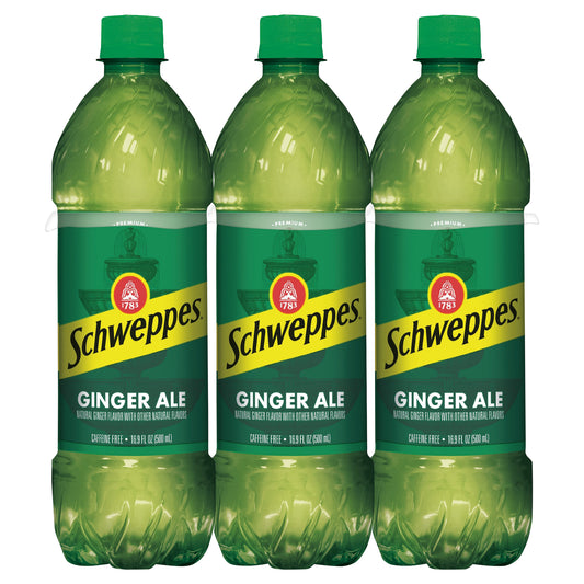 Schweppes Ginger Ale 6 - 16.9 fl oz Bottles