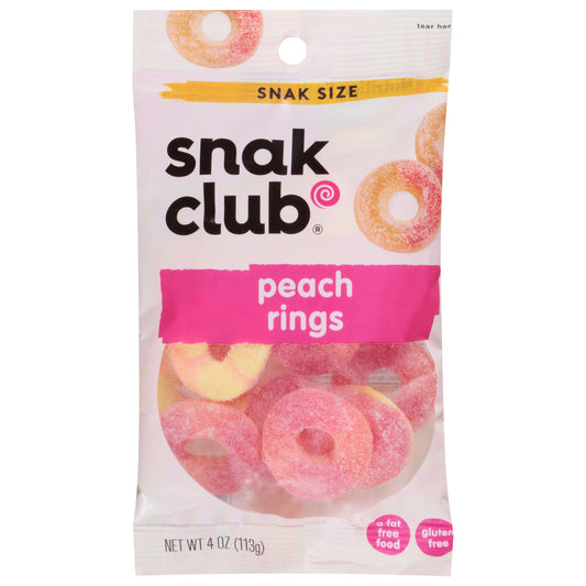 Snak Club Snak Size Peach Rings 4 oz