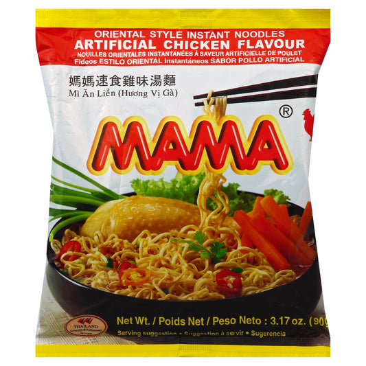 Mama Instant Noodles 3.17 oz - ORIENTAL STYLE INSTANT NOODLES ARTIFICIAL CHICKEN FLAVOUR