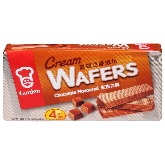 Garden Chocolate Flavoured Cream Wafers Single Packs 4 ea