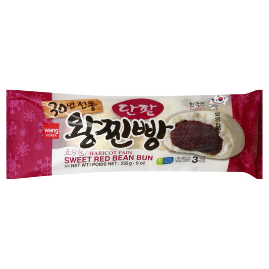 Wang Korea Red Sweet Haricot Pain Bean Bun 3 ea