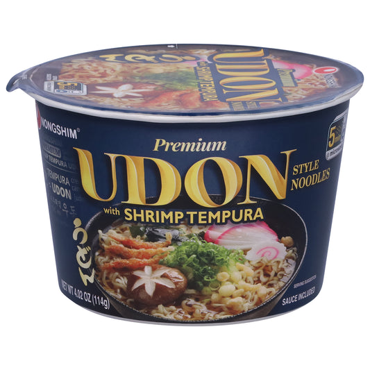 Nongshim Udon Style Premium Noodles with Shrimp Tempura 4.02 oz