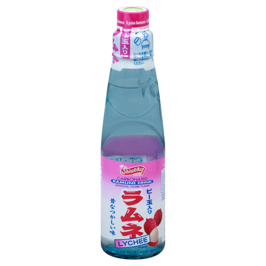 Shirakiku Ramune Drink 6.76 oz - LYCHEE