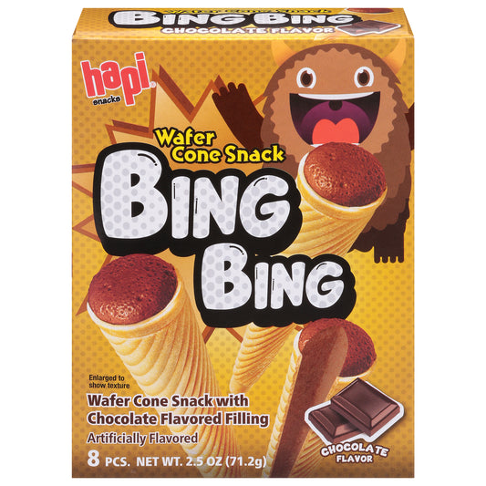 Hapi Snacks Chocolate Flavor Wafer Cone Snack 8 ea