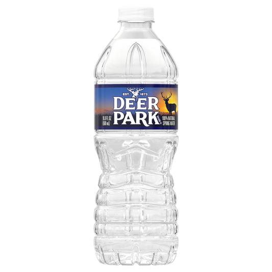 DEER PARK Brand 100% Natural Spring Water, 16.9-ounce plastic bottle