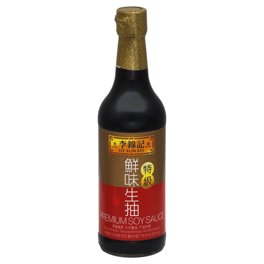 Lee Kum Kee Soy Sauce 16.9 oz - PREMIUM SODIUM SOY SAUCE