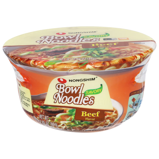 Nongshim Savory Beef Flavor Bowl Noodles 3.03 oz