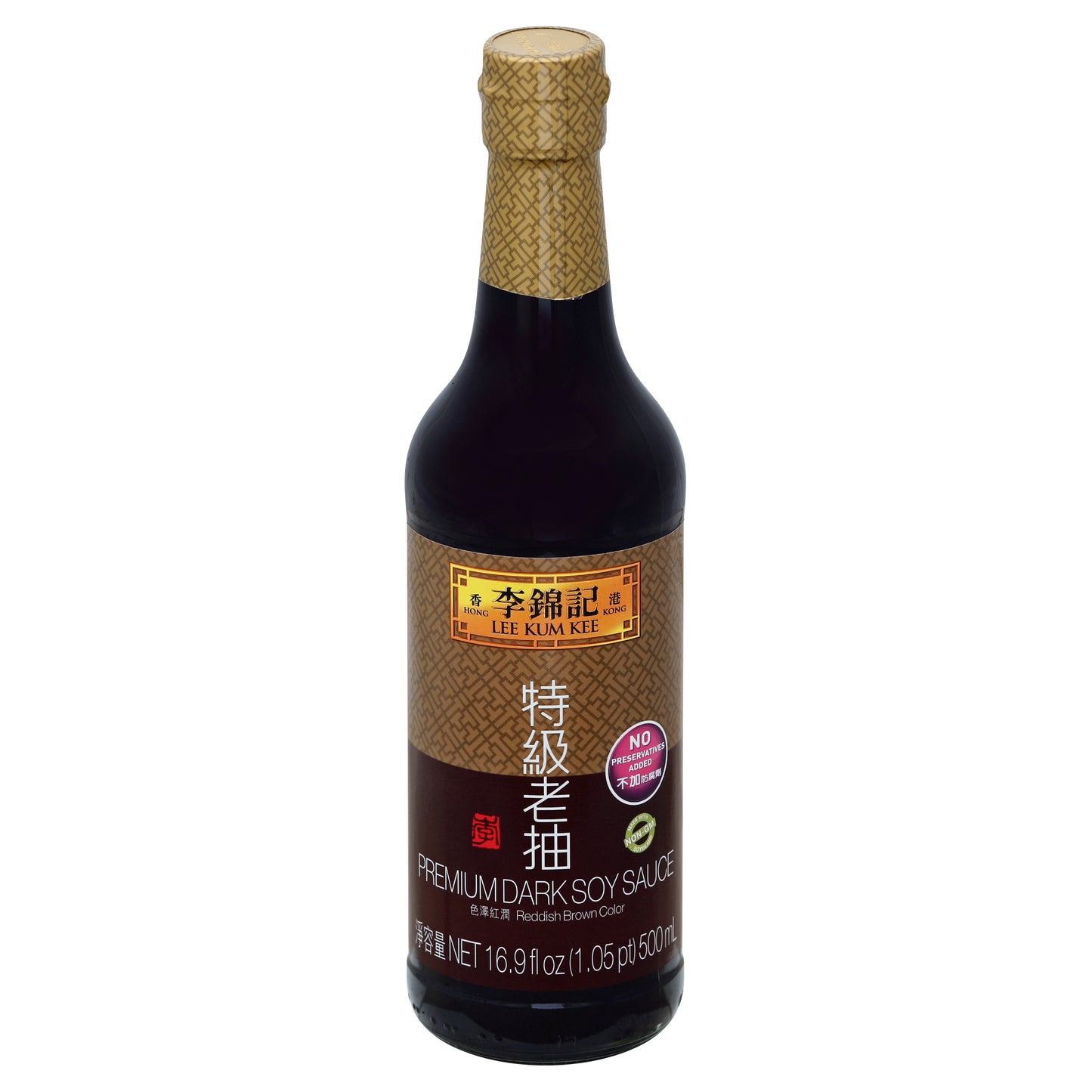 Lee Kum Kee Soy Sauce 16.9 oz - PREMIUM DARK SODIUM SOY SAUCE